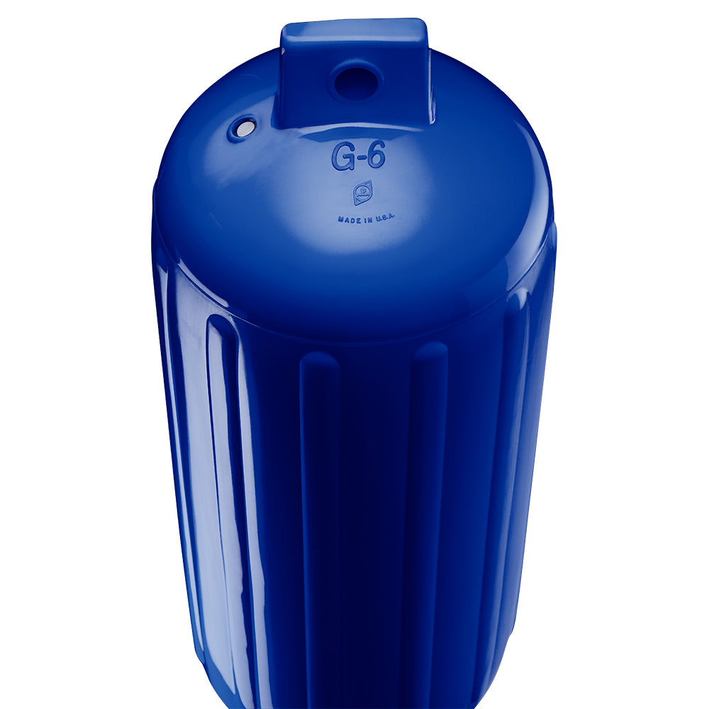 Polyform G-6 Twin Eye Fender 11" x 30" - Cobalt Blue w/Adapter [G-6 COBALT BLUE W/AIR ADAPTER]